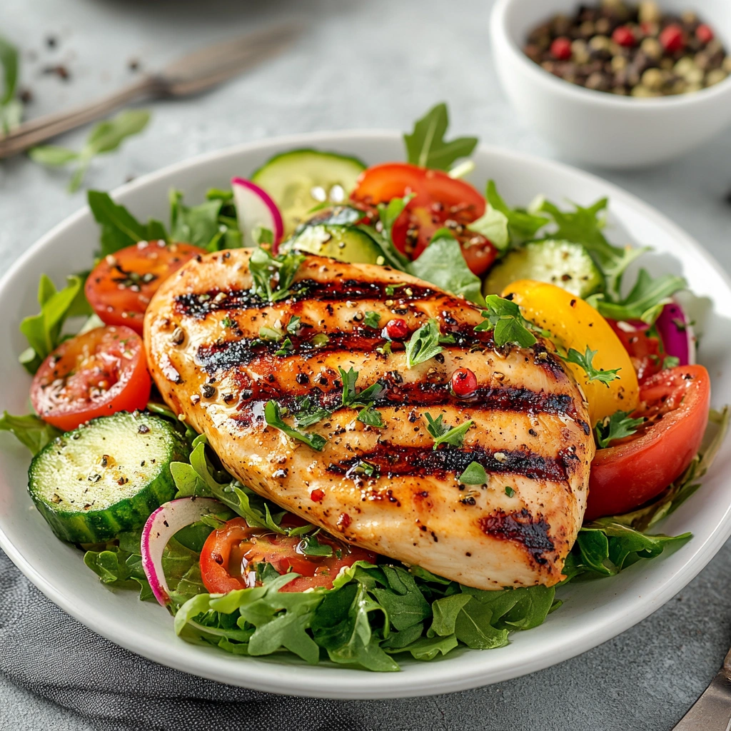 Легка вечеря з курячим філе та свіжим салатом