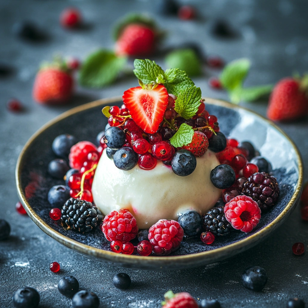 Десерт без додавання цукру з ягодами