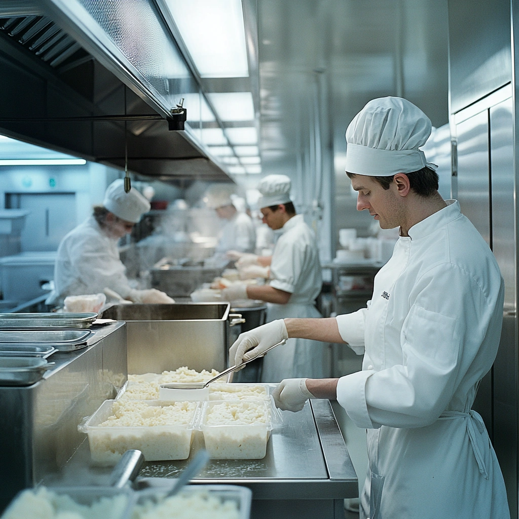 Наша команда кухарів готує страви на професійній кухні